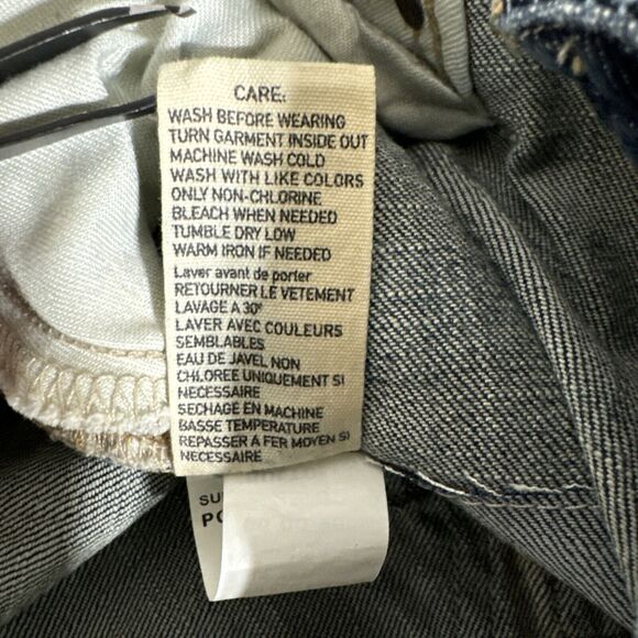 Ralph Lauren Denim & Supply Jeans Women 29x33 Blue Low Slim Patchwork Boho Denim - Picture 16 of 16